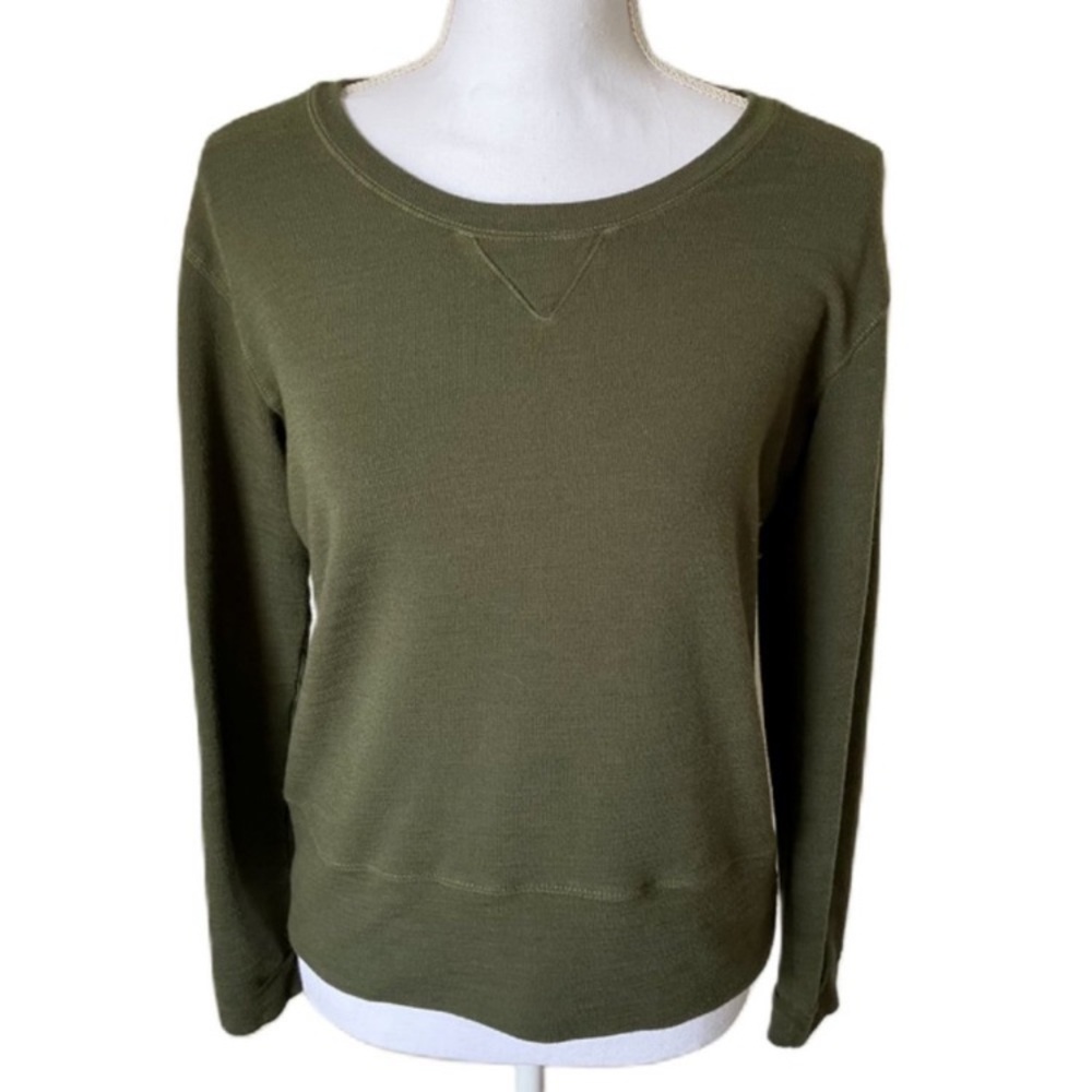 Monrow Supersoft Crew Neck Sweatshirt - Green - Medium